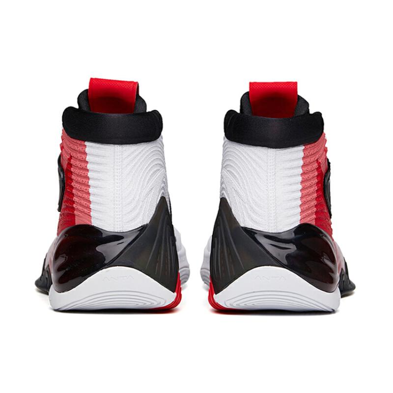 Anta KT6 Anti-Slip Wear-Resistant Mid-Top Performance Basketball Shoes Men's Red Sneakers 112131101-3