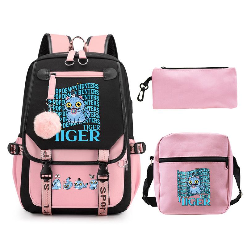 Animation Cartoon With High Value Schoolbag, Primary And Secondary School Students Leisure Backpack, Pencil Bag Set
