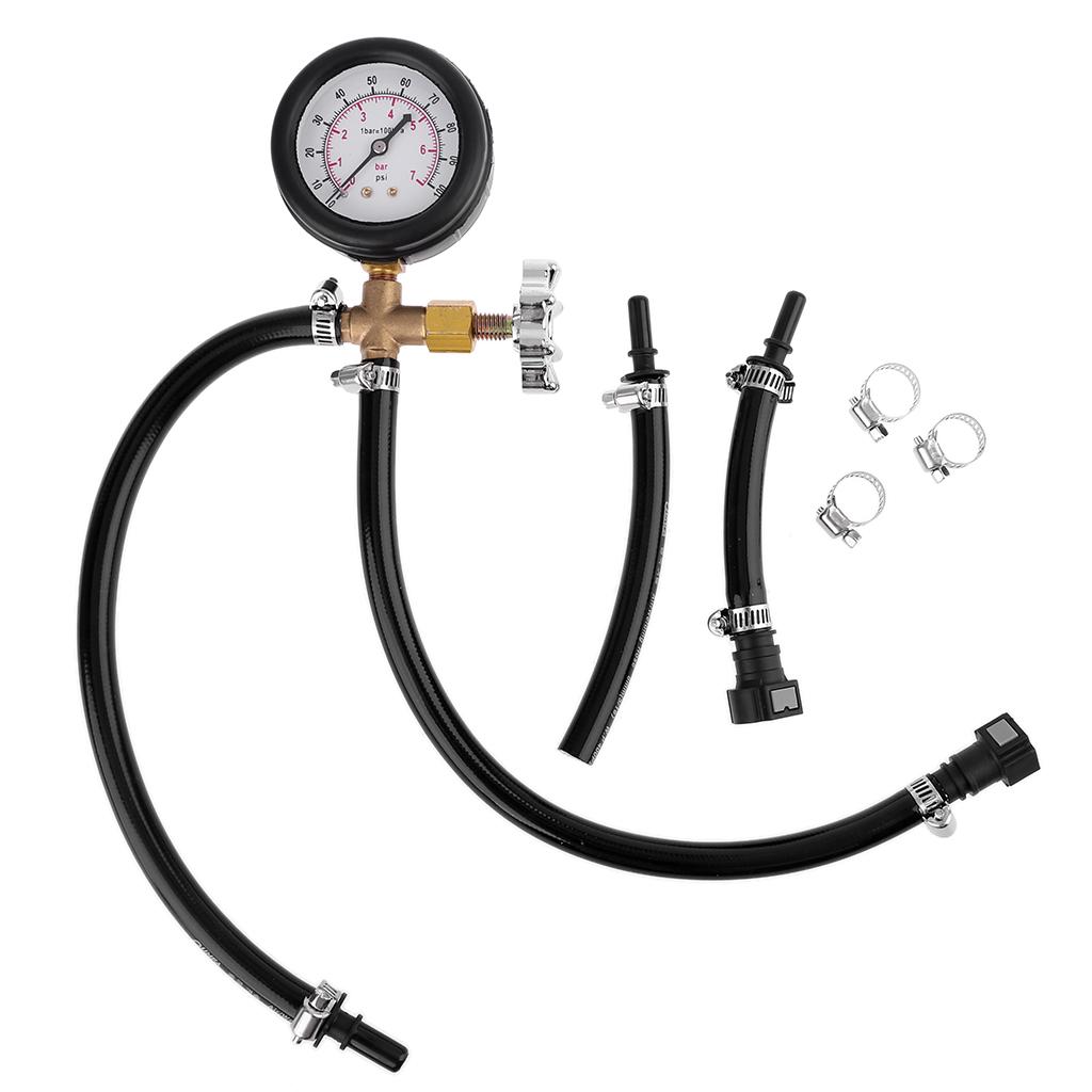 0-100PSI 7BAR Fuel Injection Pump Injector- Tester Test Pressure Gauge Gasoline- Pressure Gauge Used for Cars Auto