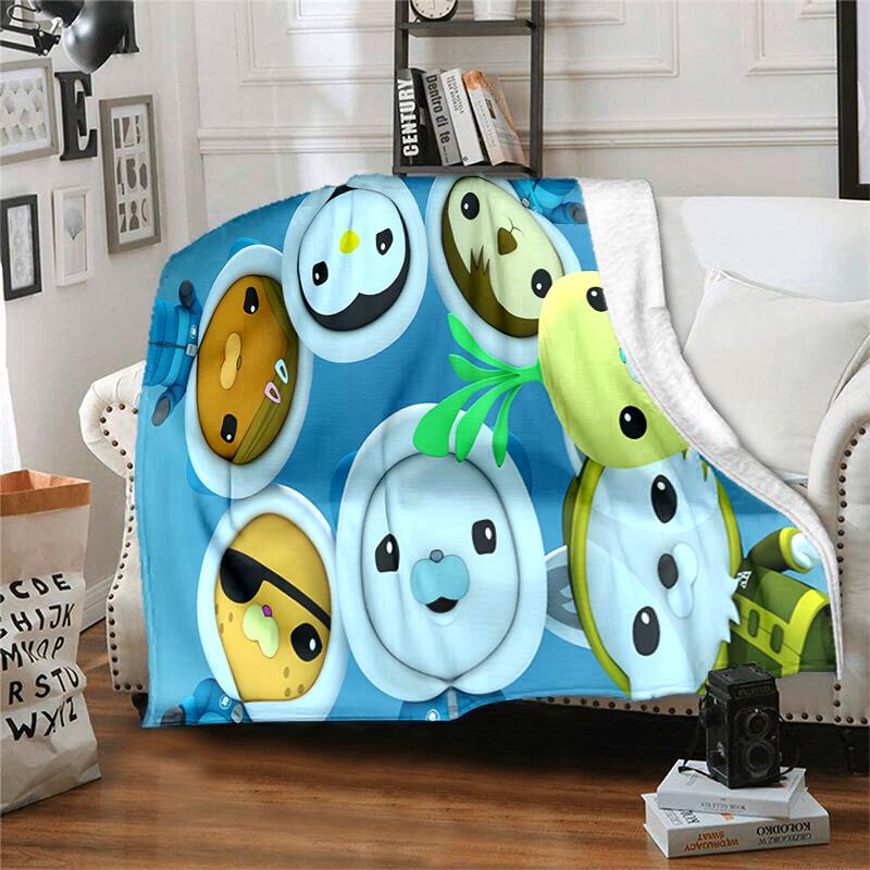 1pc Blanket The Octonauts2 Print Design, Lightweight Blanket for Sofa, Bed- Soft &Warm, Gift for All Seasons Like Christmas, Halloween
