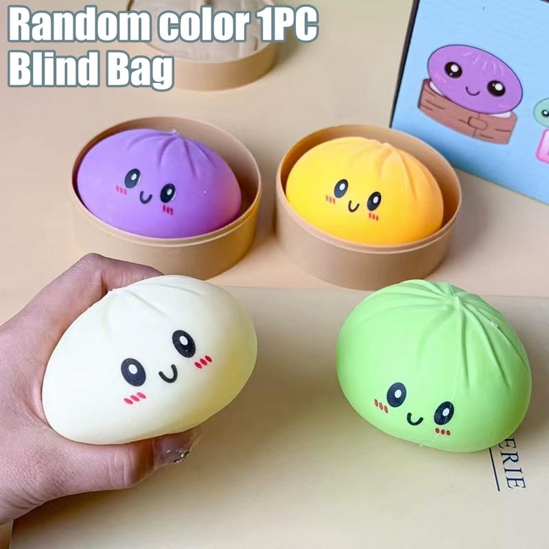 Glitter Dumpling Squishy Stress-Relieving Toys Fun Pinch Squeeze Ball Soft Fidget Relax Molding Popular Children Favor Gifts