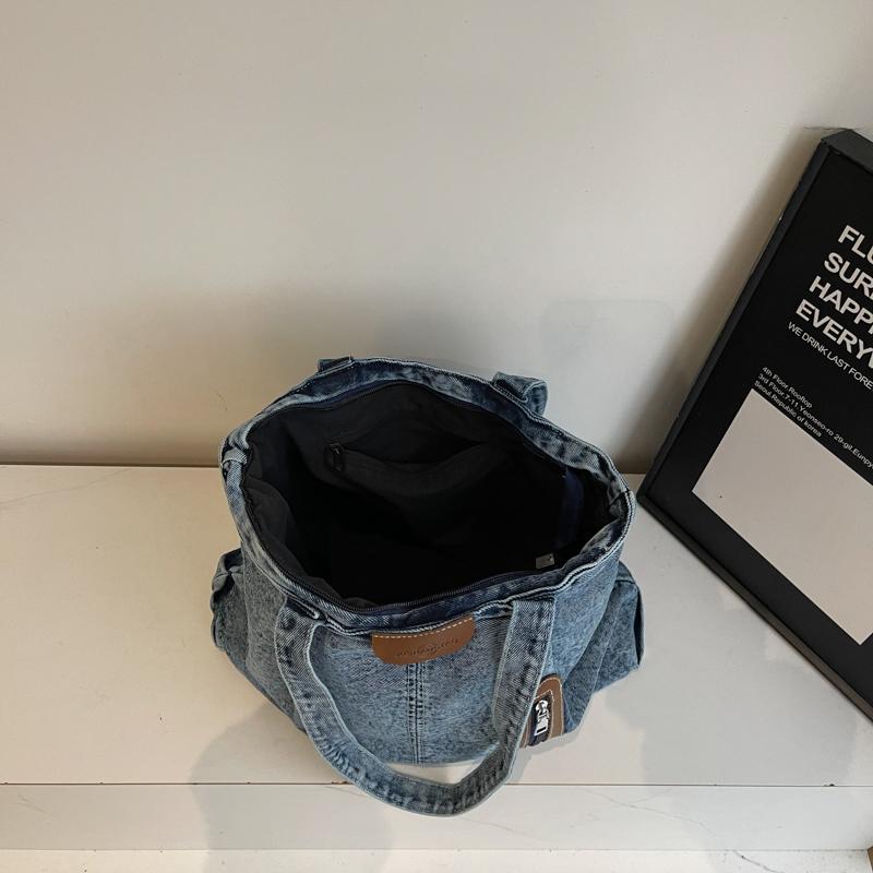 Denim Bag Women's Tote Bag Large Capacity Commuter Shoulder Crossbody Bag