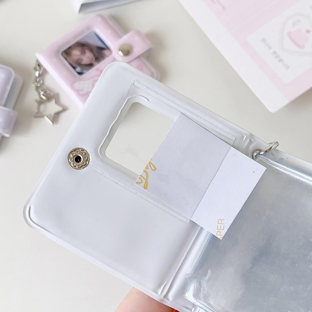 2-Inch Mini Photo Album Angel Wings Card Storage Book Kawaii Photo Card Holder  Bag Decoration
