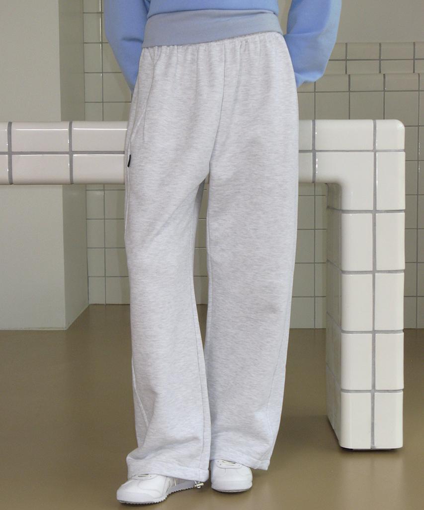 Eichipipiwai String Jogger Sweat Pants - White Melange