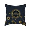 New Black Hot Stamping Christmas Pillow Cover Golden Elk Christmas Tree Sofa Cushion Cover Home