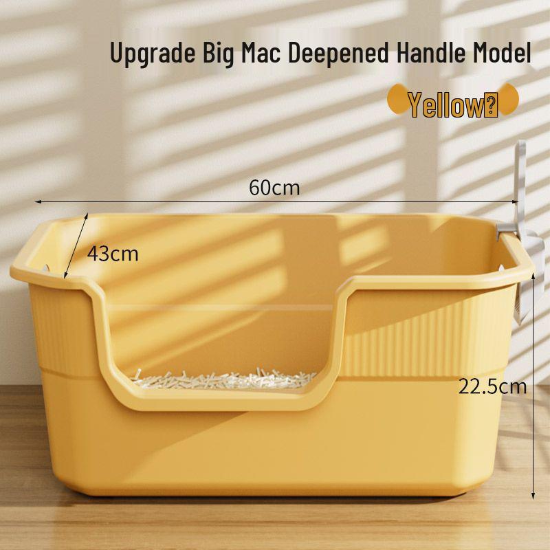 Kitten Litter Box: Low Entry, Semi-Enclosed, Small Size, Starter Kit for Cat Care