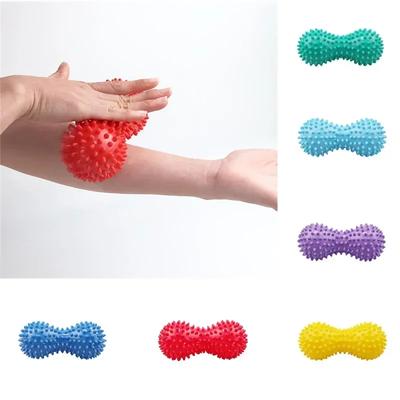 5 Colors Peanut PVC Yoga Supplies with Thorns Workout Massage Peanut Hand Ball Yoga Fitness Ball Inflated Peanut Ball