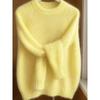 Weicher Ästhetischer Vintage Strickpullover Damen Frühling Herbst Locker Gemütlich Lässiger Leichter Dünner Pullover
