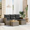 VidaXL Garden Lounge Set with Cushions 5 Pcs, Patio Sofas, Patio Furniture Set, Outdoor Furniture, Grey 3258315