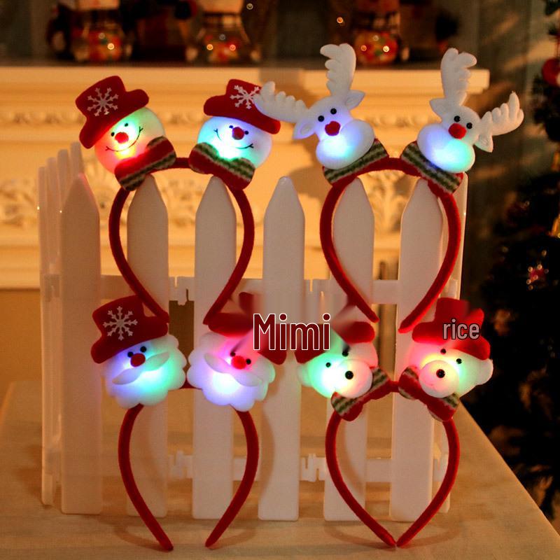 Individually Packaged Christmas Glowing Antler Headband for Holiday Parties