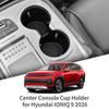 For Hyundai IONIQ 9 2025 2026 Water Cup Holder Storage Box TPE Shock-Absorbing Central Tidying Car Interior Accessories