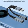 Aluminum Alloys Type C To Two 3.5mm Sound Jacks With PD60W Charging And Losslessly Music Transmission
