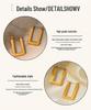 18K Gold-Plated Geometric Square & Large Circle Earrings for Women - 316L Stainless Steel
