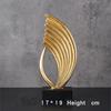 Creative Modern Luxury Resin Decor White Golden Sailing Home Living Room Office Bookcase TV Cabinet Desktop Study Decoration 1Pc