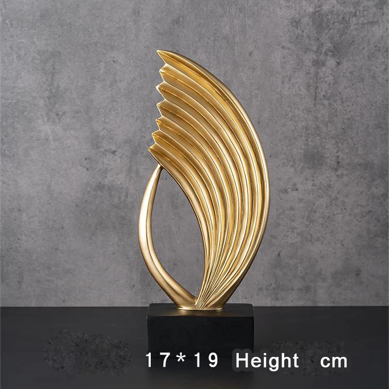Creative Modern Luxury Resin Decor White Golden Sailing Home Living Room Office Bookcase TV Cabinet Desktop Study Decoration 1Pc