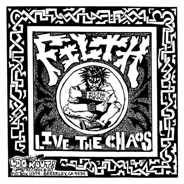 

7inch Record FILTH - Live The Chaos 30 Lookout! Record 1992 US Rock Used