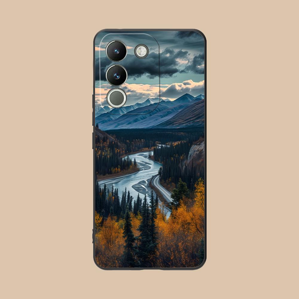 Mountain Forest Mobile Phone Case for VIVO V60 V50 V40 V30 V29 V27 V25 V23 Pro Lite 5G Colorful Printing Cover Smartphone Luxury