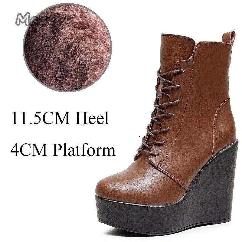 2026 Damskie Czarne Koturny Platforma Botki na Kostkę Zamek Boczny Gruba Obcas Botas Wiosna Jesień Moda Damskie Buty Rozmiar 33-43 Botines