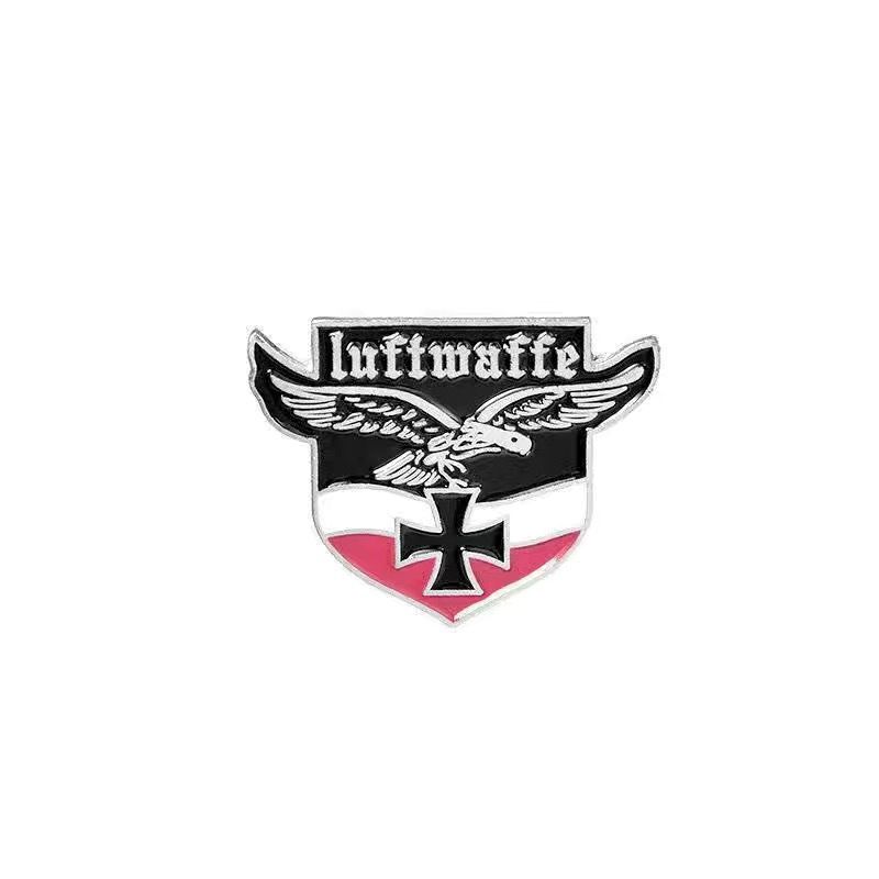 Creative Cartoon German Prussian Ethnic Cross Brooch/Pin, Unique Student Gift, Backpack Accessory, Medal