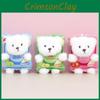 Cute Bear Keychain Cartoon Girl Backpack Decoration Hanging Plush Doll Gift