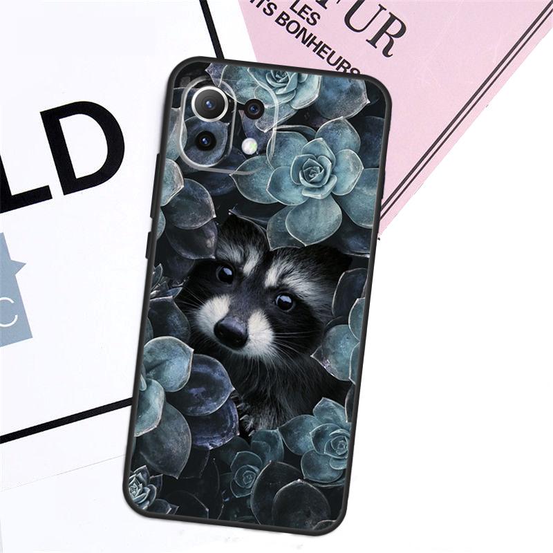 Cartoon Raccoon Kawaii Case For Xiaomi 17 Ultra 14 15 13T 14T 15T Pro POCO F8 Ultra X3 X5 X6 F5 F6 F7 X7 Pro Cover