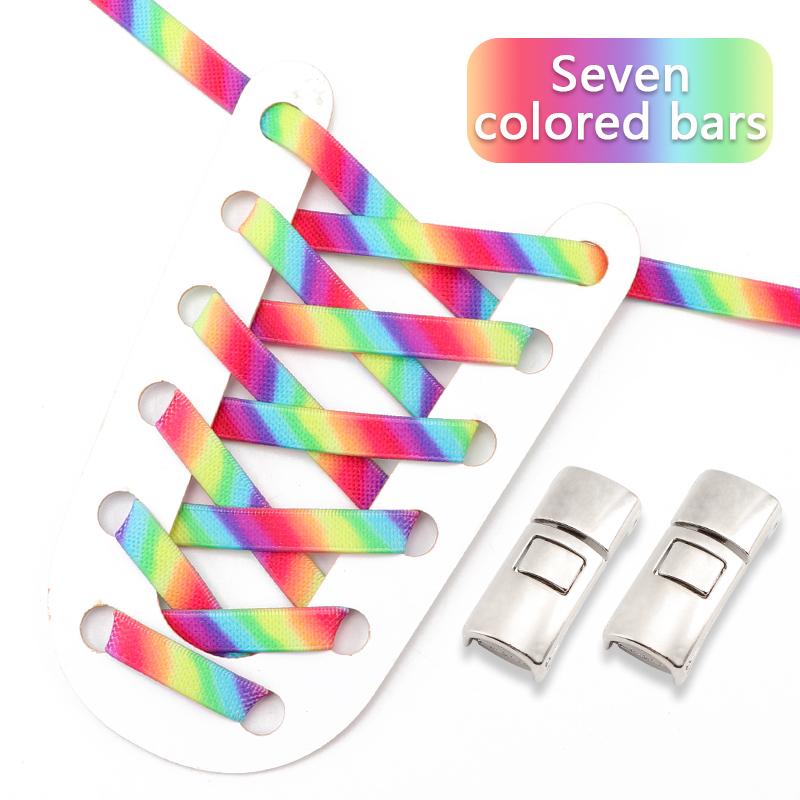 1 Pair Elastic Shoelaces Without Ties Metal buckle Lazy Shoe Laces For  Sneakers Rubber band Sports Enthusiasts Flat Shoes Lace