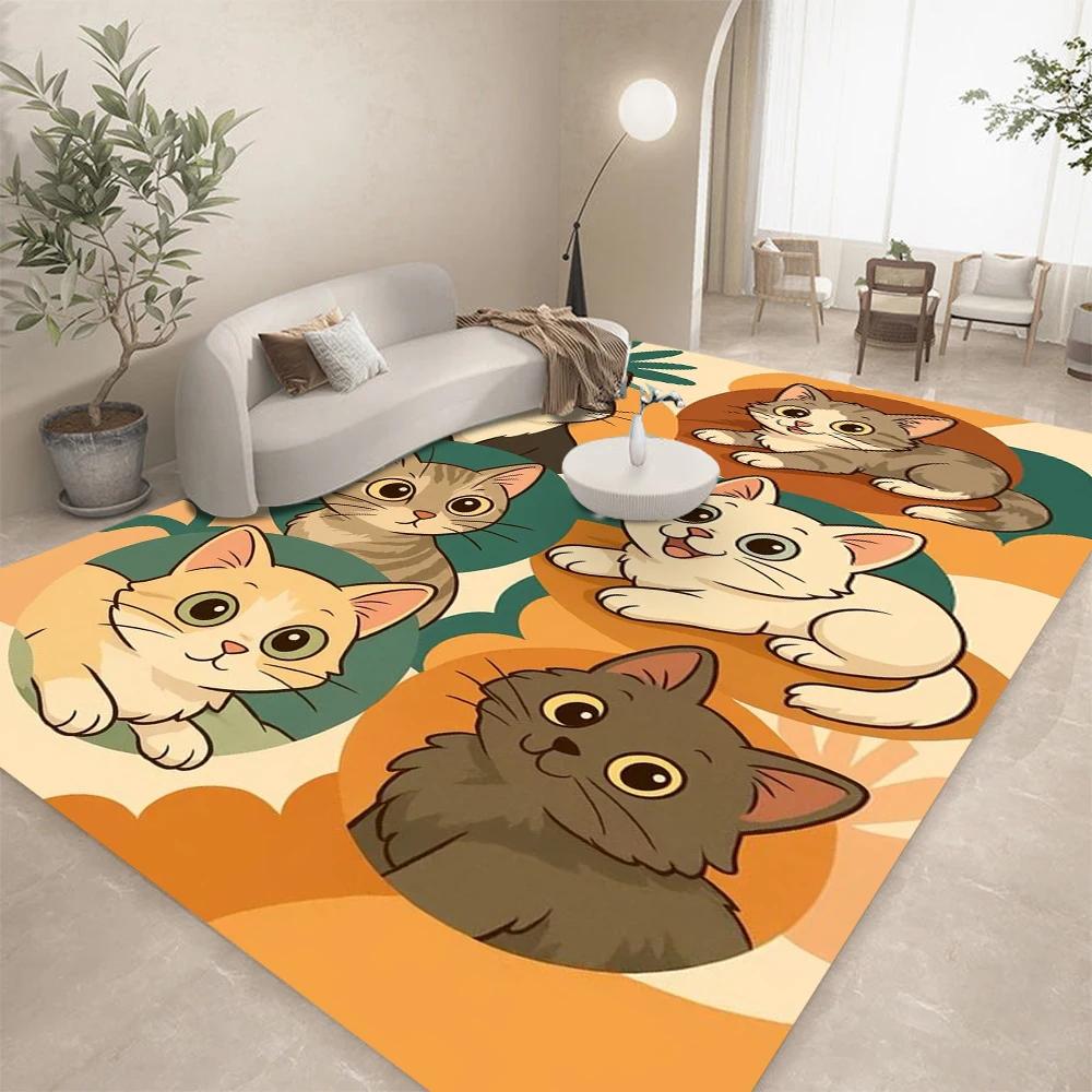 Many Cute Cats Children's Bedrooms Bedside Decorations Carpets Living Rooms Sofas Carpets Leisure Coffee Tables Mats Carpets
