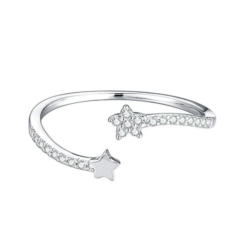 Inel cu zircon Inele de oțel inoxidabil cu zirconiu clasic Moda de lux Femei Inele cu personalitate Fete Norocoase Cadouri pentru petrecere de nuntă