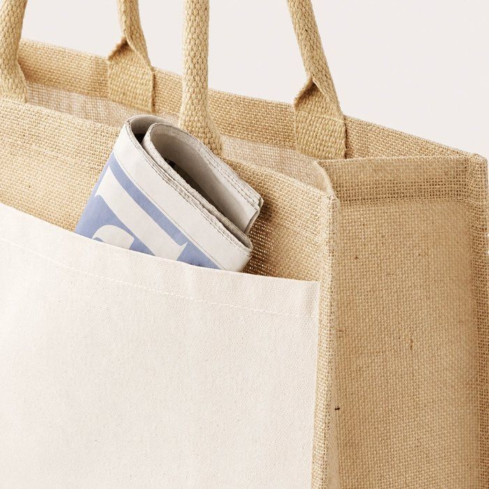 Sac Cabas - PLANETEE - J’peux pas je préfère mon Cavalier King Charles - Toile de jute et coton - Beige - 21 L
