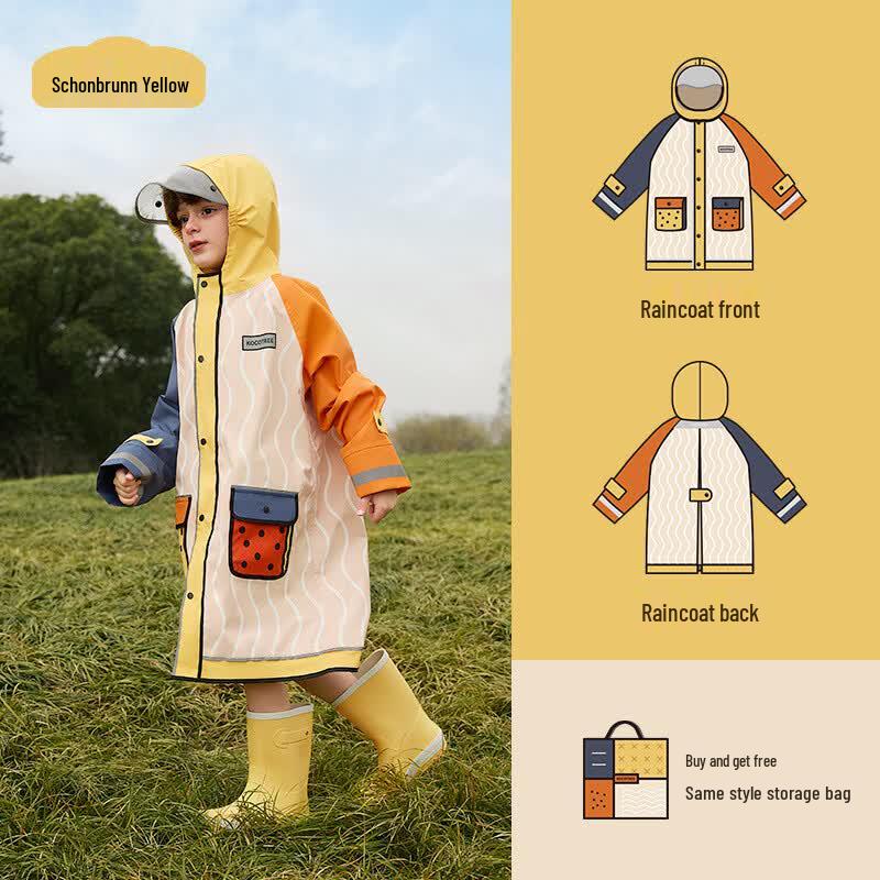 Kocotree Kids' Split Raincoat with Backpack Space