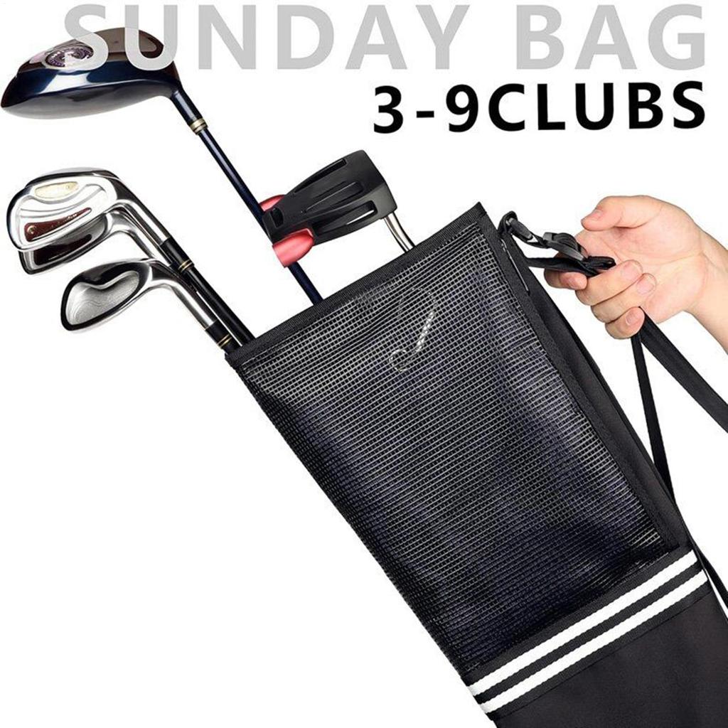 Borse da Golf per Uomo Borsa da Golf Leggera Impermeabile Pieghevole Organizer Leggero per Contenere 3-9 Mazze Palline Tee Asciugamani Adolescenti