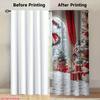 Snowman Tree Christmas Curtains 2pcs   2D Flat Print Polyester Rod Pocket Machine Washable for Living Room Bedroom Study Decor
