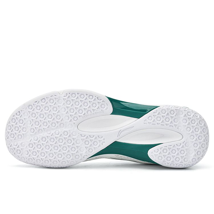 Li-Ning Non-Slip Shock Absorbing Wear-Resistant Arch Support Low-Top Badminton Shoes Unisex Shoes White Green AYZT003-4