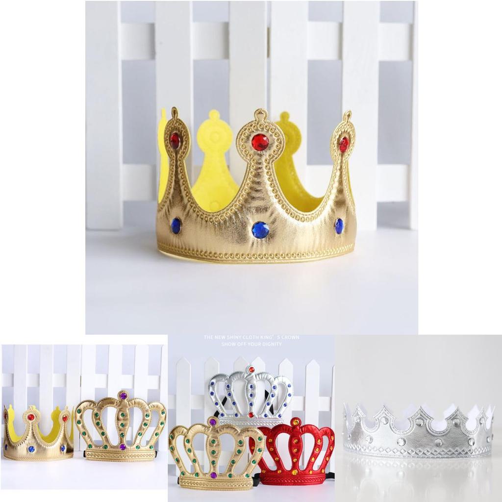 Stilvolle goldene Krone für Kinder, perfekt für Halloween- und Geburtstagsfeiern