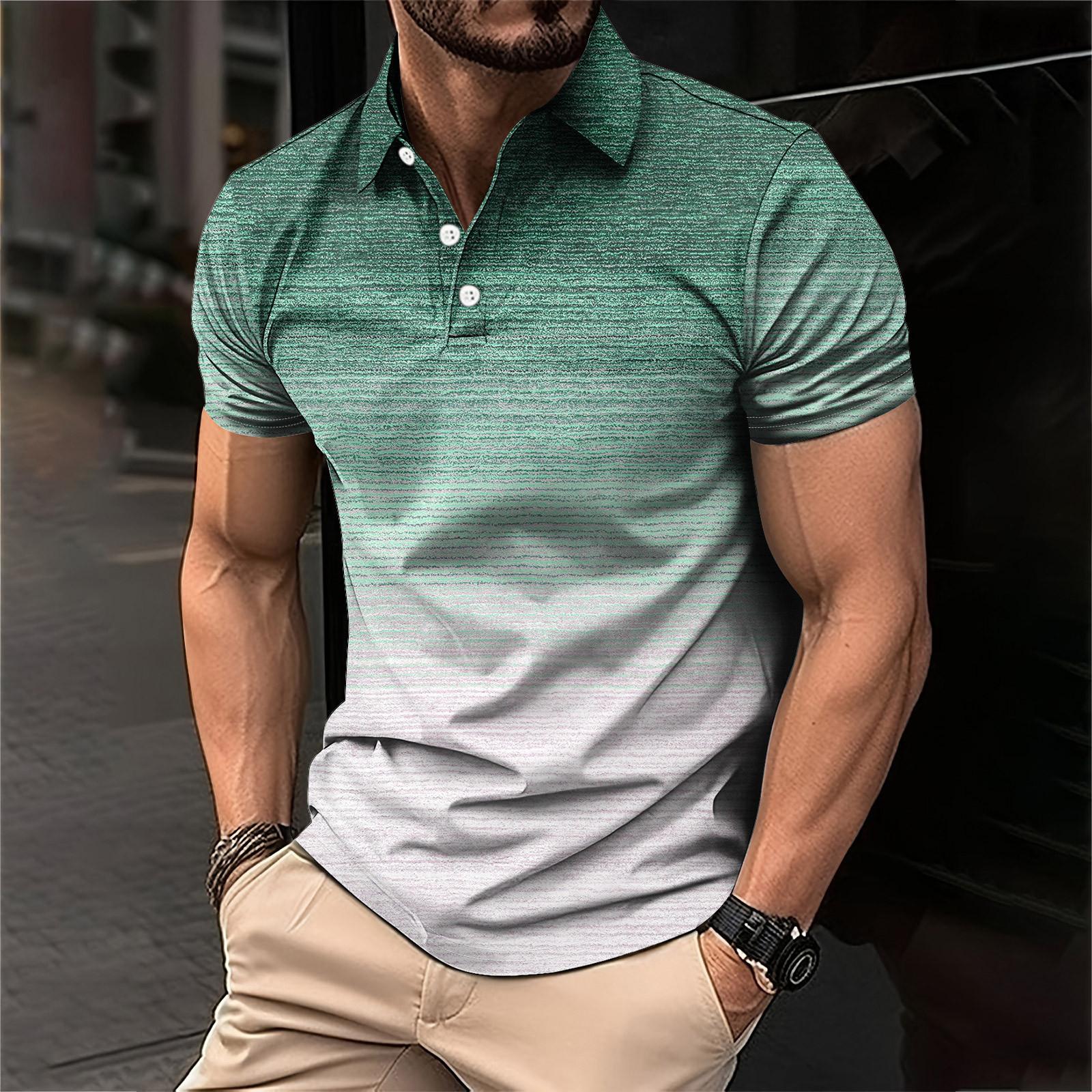 

Чоловіча сорочка для гольфу, повсякденна, спортивна, з V-подібним вирізом, ребристим коміром, короткими рукавами, модна повсякденна одноколірна однотонна весна та літо, звичайного крою XXL