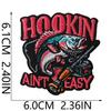 Fishing Theme Embroidery Cloth Sticker Ironing Outdoor Clothing Fishing Gear Bag Catch Pattern Diy Decorative Embroidery Mark Boy