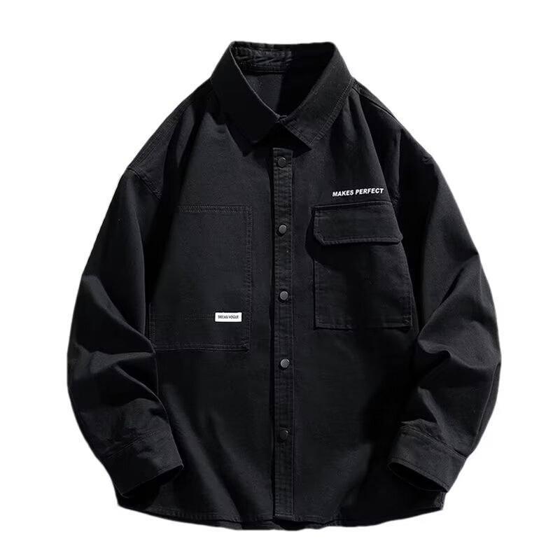 Retro Japanese Style Oversized Youthful Pocket Workwear Jacket – Autumn Casual Shirt