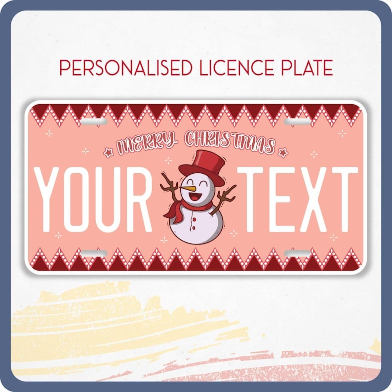Personalized Christmas License Plate Custom Santa Vanity Plate Festive Car Ornament Wall Decor Tin Sign Metal Art чёрный