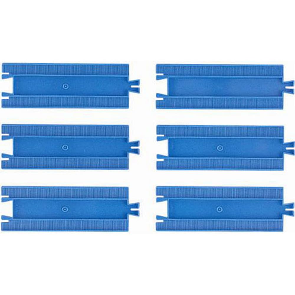 TAKARA TOMY Plarail Прямая рельса 1/2 (6 шт.) Р-02 синий