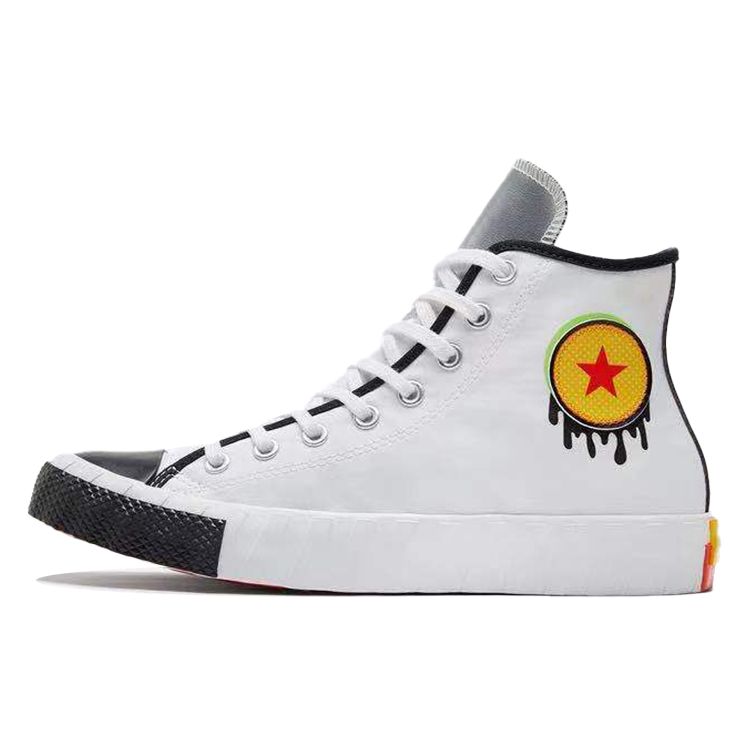 Converse Pop Art Unt1tl3d High Top Canvas Sneakers Unisex Sneakers White Black Yellow 171734C