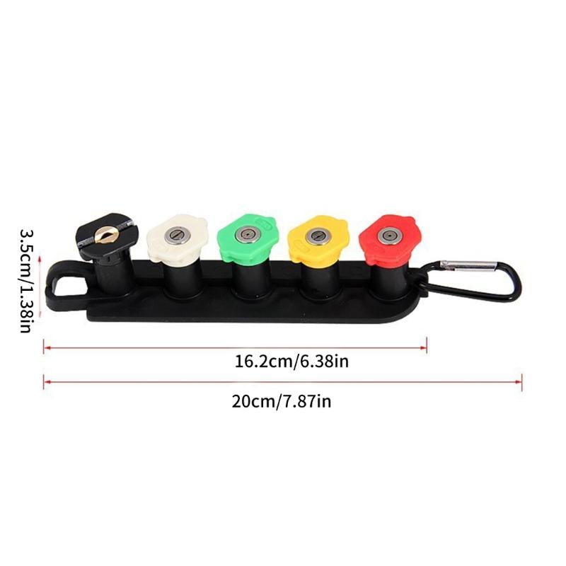 Pressure Washer Nozzle Tips Set Power Washer Nozzle Tips with Nozzle Holder 1/4'' Quick 5000PSI Rinse