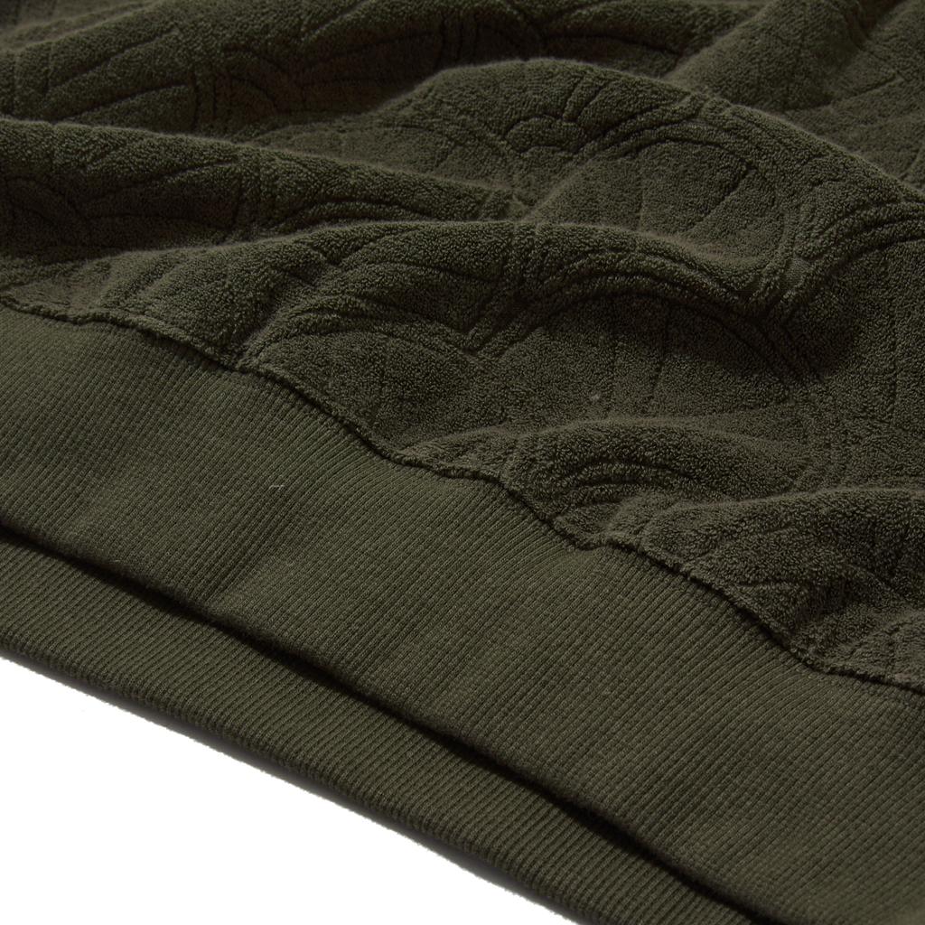 Penfield Resort Shell Pattern Terry Half Pullover Olive_Fr2Kt203