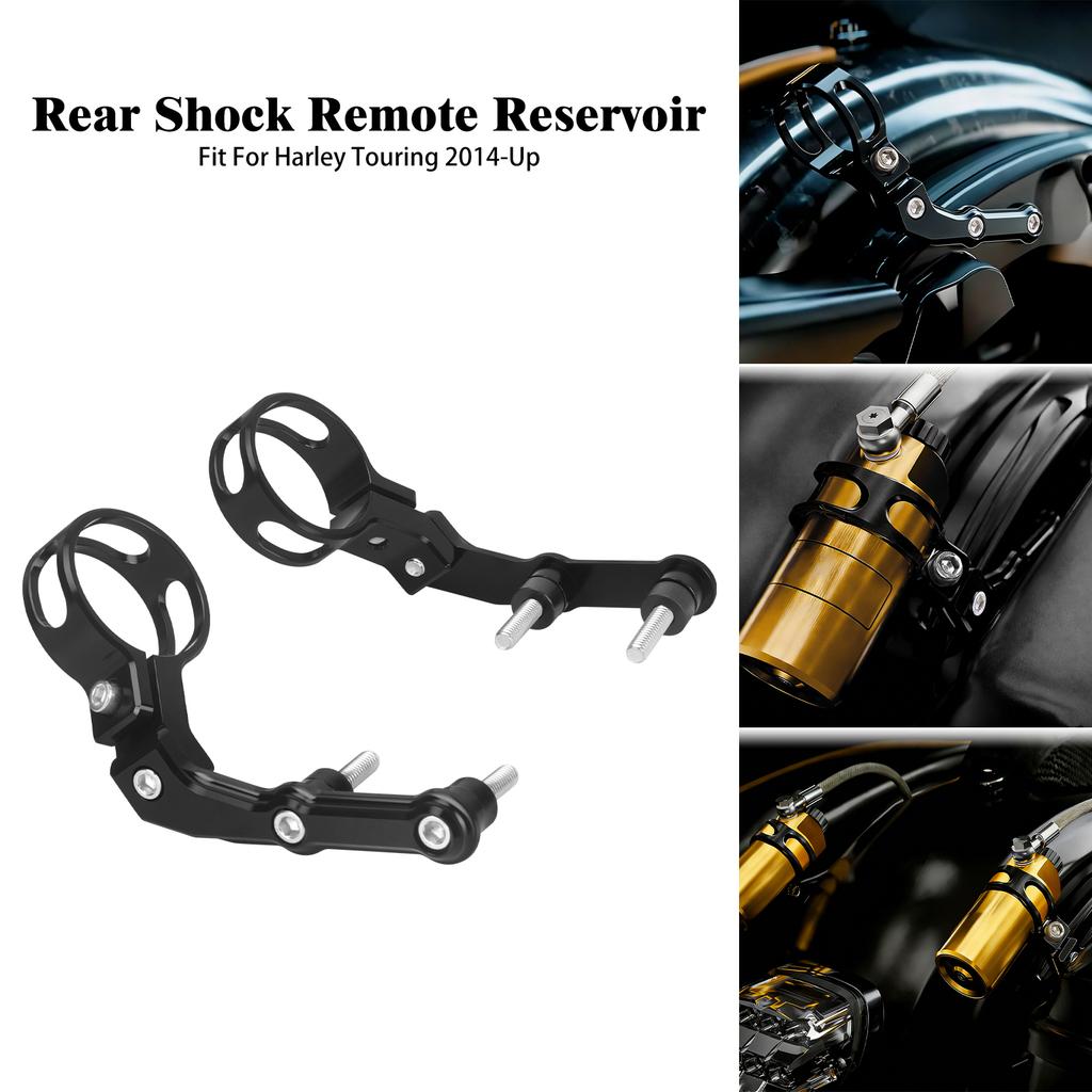 Motorcycle Shock Absorber Remote Reservoir Mounts For Harley Baggers/Touring Street Electra Road Glide Road King FLHTK 2014-Up