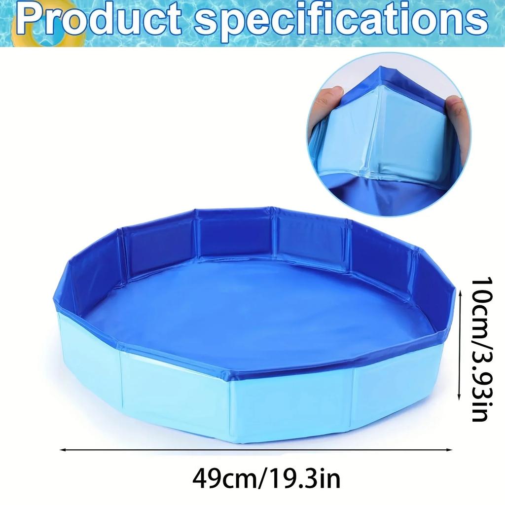 1Pc Portable Folding Foot Bath Bucket, Suitable for Swimming Pool Entrance, Multi-component Essential Pool Cleaning Accessories