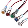 LED Indicator Warning Signal Light 6mm Thread Metal 12V 24V Panel Mount ADM
