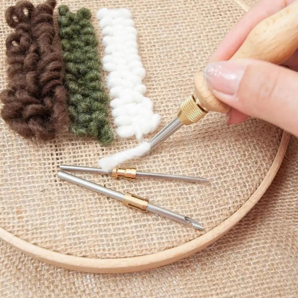 2.5mm/3.5mm/5mm Punch Needle Set Creative DIY Craft Embroidery Stitch Pen Professional Changeable Head Cross Stitch Needles