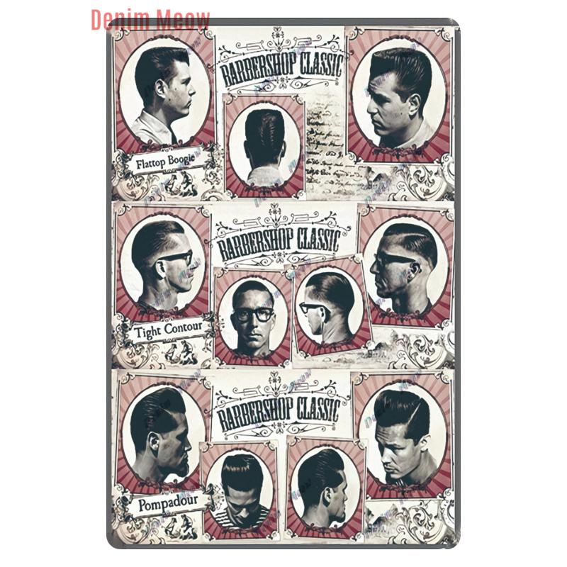 Hair Cutting Retro Plaque, Metal Signs, Barber Shop, Vintage Painting, Wall Posters, Bar, Pub, Shave & Haircut, Home Decor, WY28