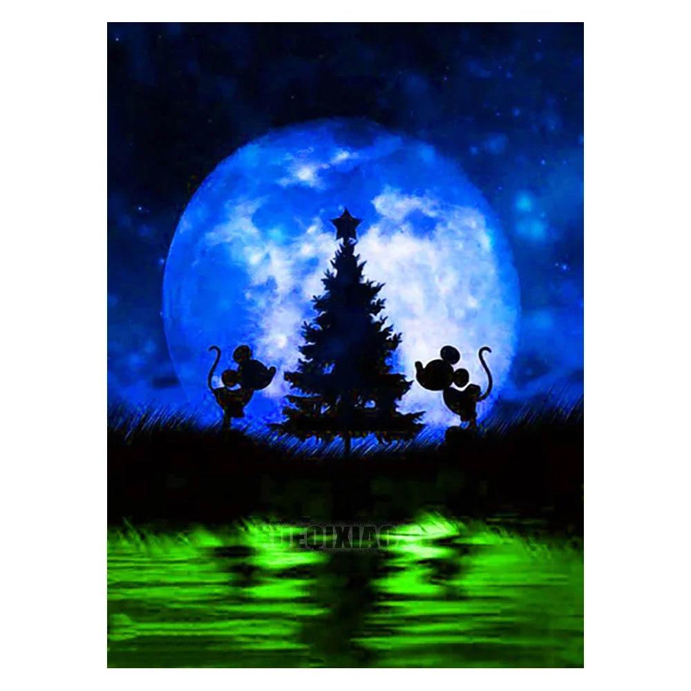 Diamond Painting Disney Moon Princess Mosaic Embroidery Diamond Puzzle DIY Rhinestone Children's Room Decoration Gift