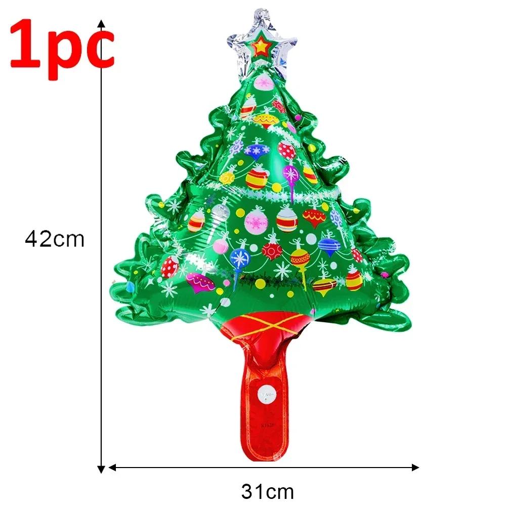 

1-15PCS Christmas Balloons Aluminum Foil Small Balloon Toy Xmas Tree Gingerbread Man Santa Birthday Party Holiday Decoration About 38-41cm