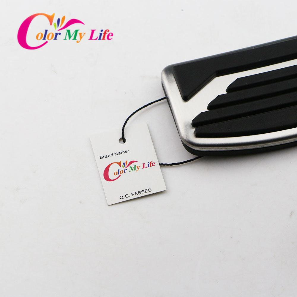 Color My Life Stainless Steel Car Pedal Pad Cover AT MT Pedals for Mitsubishi ASX Outlander Lancer EX Eclipse Cross Pajero